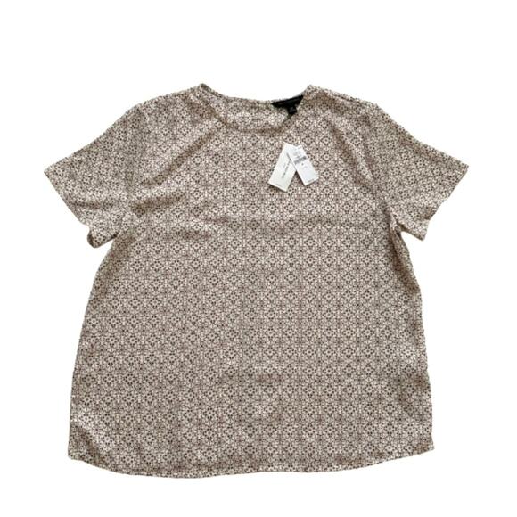 Banana Republic Top Blouse Crew Neck Short Sleeve Summer Office Medium NEW - Picture 8 of 12